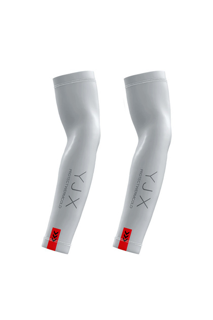 gray Cycling Arm Sleeve UV Protection Ice Silk Arm Cover Breathable Quick Dry Cooling Riding Sleeves