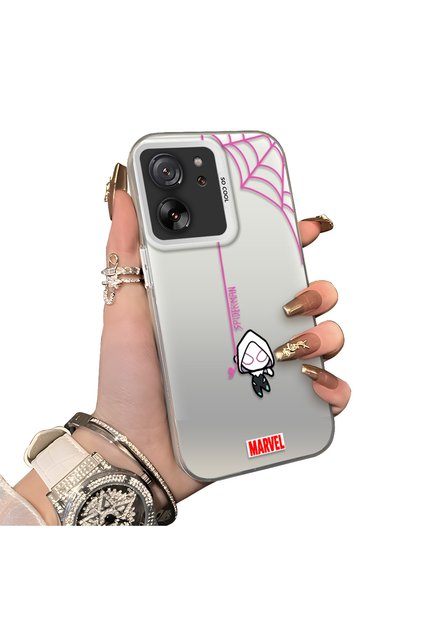 Xiaomi Mi 13T/Mi 13t Pro Compatible Silicone Edge Hard Back Anti-Fall Case Spiderman