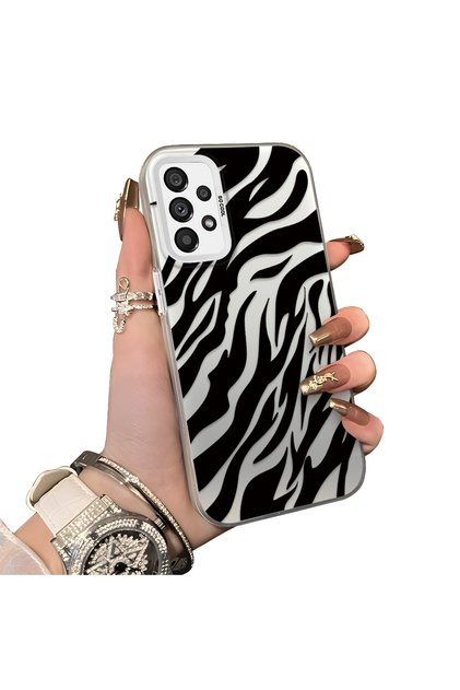 Samsung Galaxy A73 Compatible Silicone Edge Hard Back Anti-Fall Case Wild Tiger