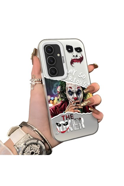 Samsung Galaxy S24 Plus Compatible Acrylic Back Silicone Edge Clown Joker Protective Case