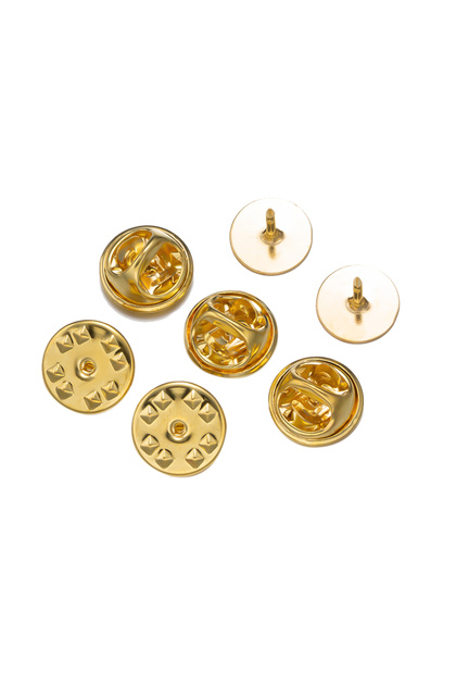 10mm Pin Base Gold 50Sets Blank Scatter Butterfly Clutch Pin Holder Enamel Locking Backs Tie Tacks J