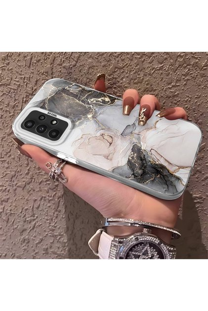 Samsung Galaxy A23 Compatible Phone Case Camera Protection Hard Back Anti Fall Stone Texture