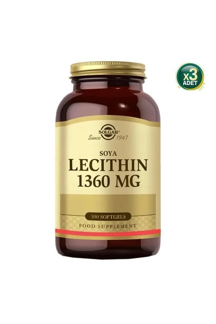 Soya Lecithin 1360 mg 100 Kapsül 3 Adet