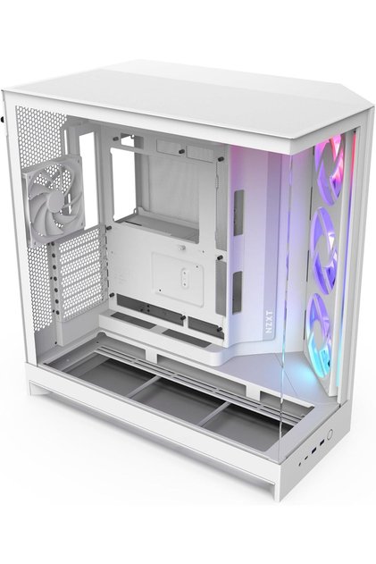 H9 Flow RGB (2025) – علبة كمبيوتر كبيرة الحجم ذات حجرتين ATX متوسطة الحجم مزودة بنظام تهوية جيد