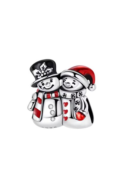 Sweet Couple Snowmen Charm
