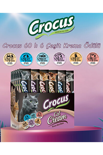 crocus Multipack Krema Kedi Ödülü 60 Adet (6 Çeşit) – 15 g