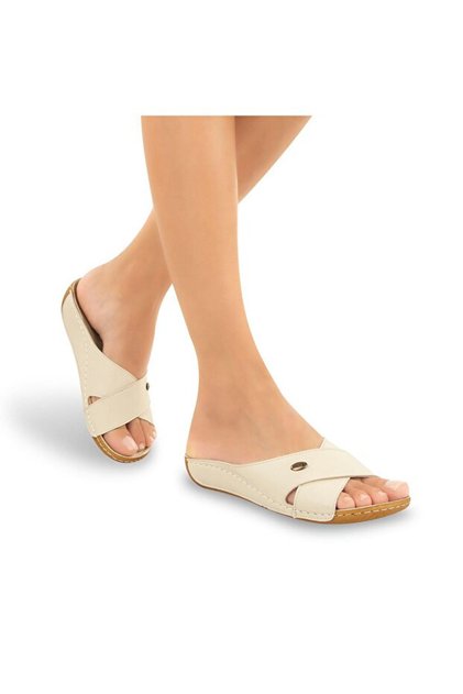 Cyrus Anatomical Sole Gel Supported Cream Slippers