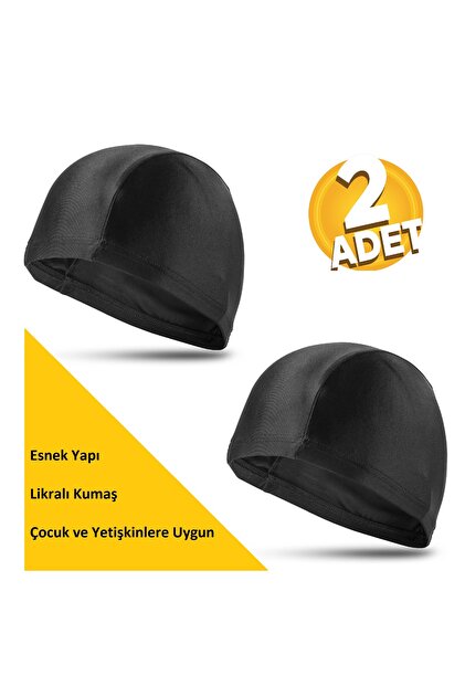2-dijelna crna Sa likrom platnena kapa za plivanje, kapa za plivanje u bazenu, kapa za plivanje na moru