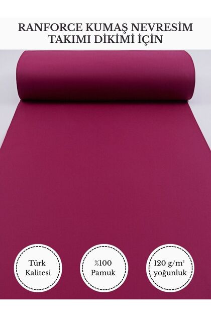 Ranforce Fabric for Quilt Sewing – 100% Cotton, 240 cm × 100 Cm, Plain Dyed V-118 Dc