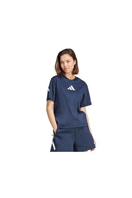 W Z.N.E. Tee Women's Casual T-Shirt Navy Blue