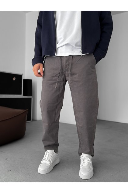 Smoked Carrot Cut Gabardine Trousers C-6554