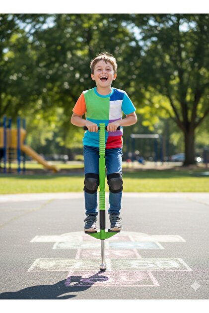 pupupi HEPİTOP Çocuk Zıplama Çubuğu Pogo Stick, Zıp Zıp Oyuncak, Denge