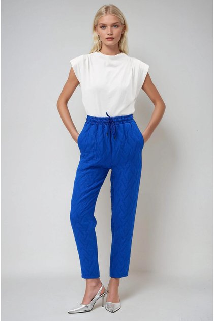 Cobalt Buy Elastic and Patterned Carrot Pants 0095 R4-K-K3