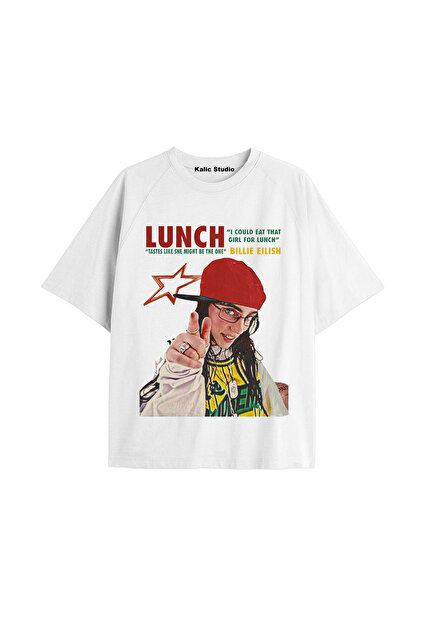 Kalic Studio billıe eilish oversize t-shirt beyaz - Fiyatı, Yorumları