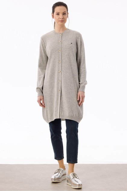 Basic Cashmere Long Cardigan Gray