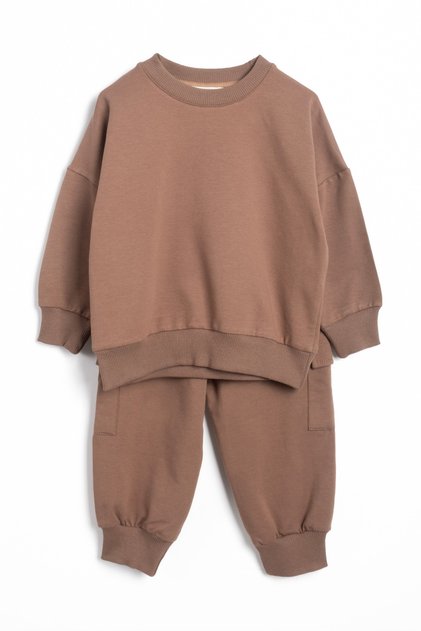Two-Piece Set Girls Boys Unisex Two-Piece Plain Set