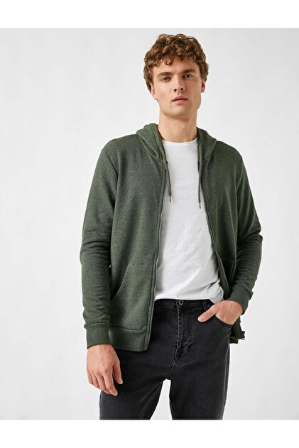 Vinee Zippered Cardigan Sweatshirt Hooded