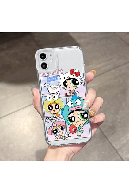 iPhone 11 Compatible Case Camera Protected Transparent Ultra Thin Silicone Cover Cartoon Patterned