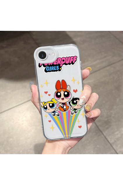 iPhone 16E Compatible Case Camera Protected Transparent Ultra Thin Silicone Cover Cartoon Patterned