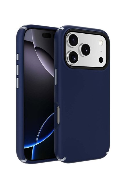 Compatible with iPhone 17 Pro Max Case, Dark Blue Soft Liquid Silicone Rubber, Silky Smooth To