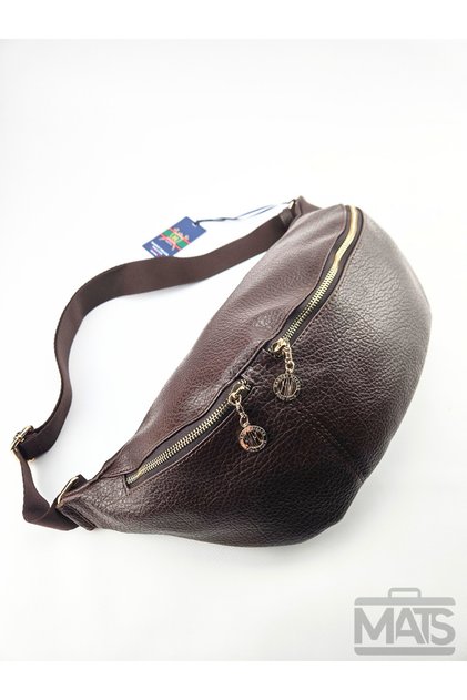 Harvey Miller Brown Deep Skin Patterned Large Waist Bag