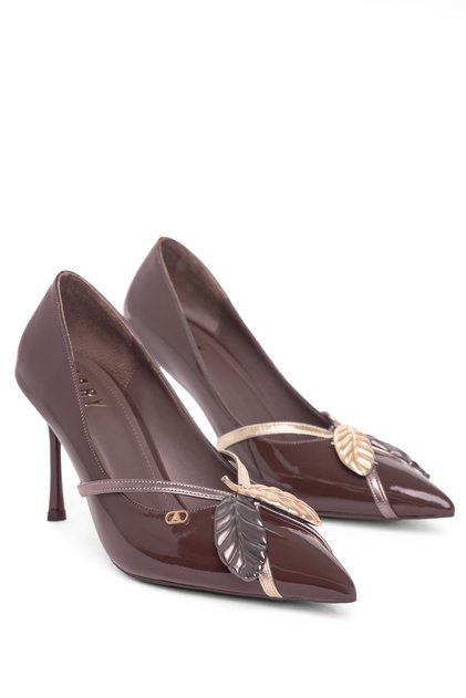 Women's Patent Leather Stiletto Heel U Brown Stiletto Shoes Stiletto t Heeled Shoes High Heels