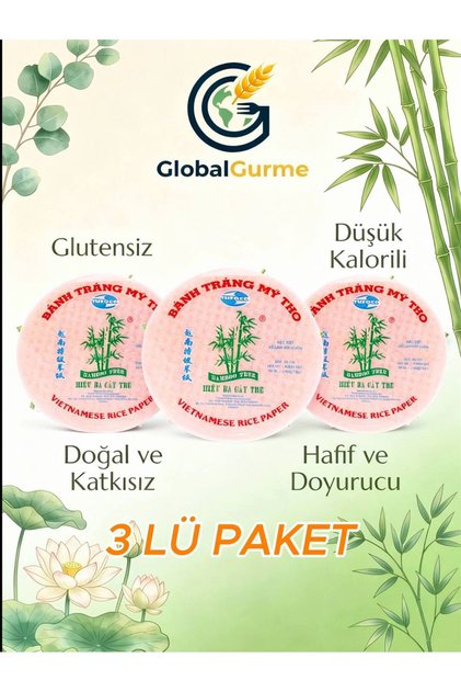 Pirinç Yufkası (Rice Paper) 340 GrX3 (^3 ADET ) -GLOBAL GURME-