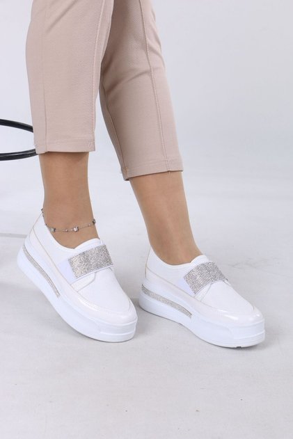 Women's Sneakers with Stones and Bands
