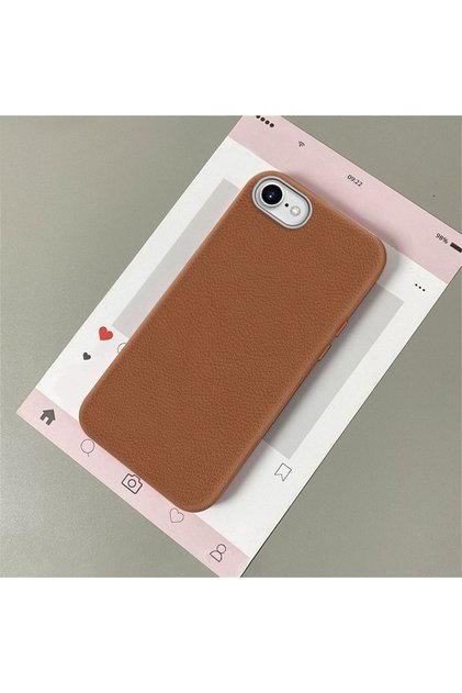 iPhone 7/8/Se 2020 2022 Compatible Leather Texture Anti Fall Soft Silicone Phone Case