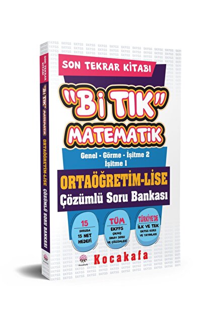 Kocakafa Yayınları EKPSS Ortaöğretim Bi-TIK Matematik Çözümlü Soru