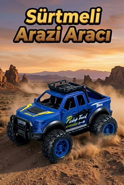 craftivio Oyuncak Araba Sürtmeli Büyük Tekerlekli 4x4 Off Road