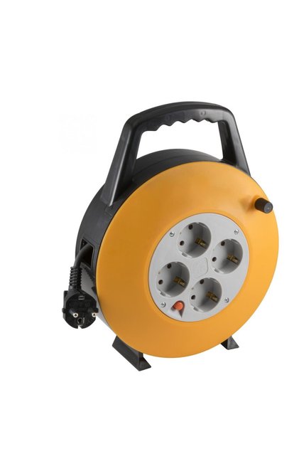 Tambur cablu, 4 prize cu Г®mpДѓmГўntare, 10 m