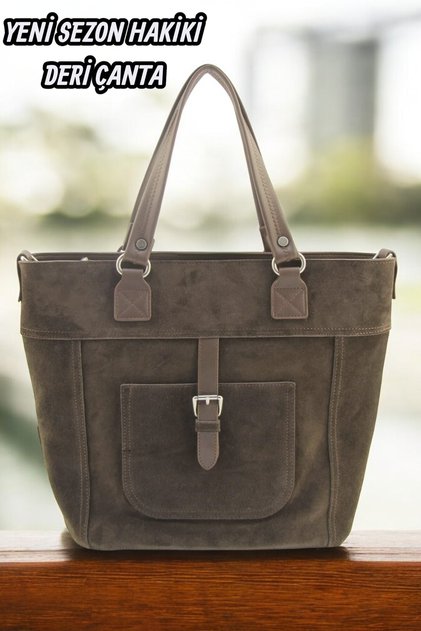 Women's Genuine Suede Leather Hand and Shoulder Bag