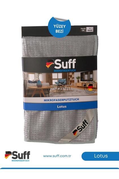 Lotus Microfiber Surface Cleaning Cloth Large Size Inox Surface Cleaning Cloth Small Checkered 70X50 cm Gray