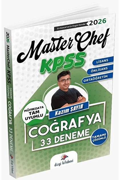 Dizgi Kitap 2026 KPSS Coğrafya MasterChef 33 Deneme Çözümlü