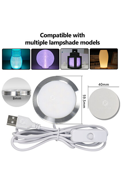 BCB STORE Bambu lab uyumlu anahtarlı led 5v 2a 59mm dış çap, 1m