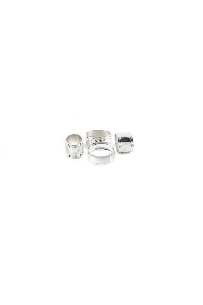 Silver 4-Piece Napkin Ring Oval