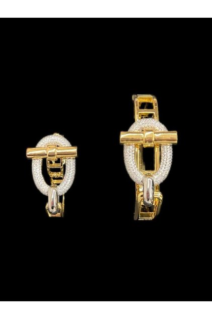 سواره بخاتم اصبعين لون ذهبي فضي اصدار مميز RM-25001