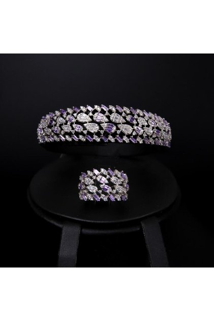 Bracelet with a ring, mixed yellow and silver color, special edition S-7587/3
