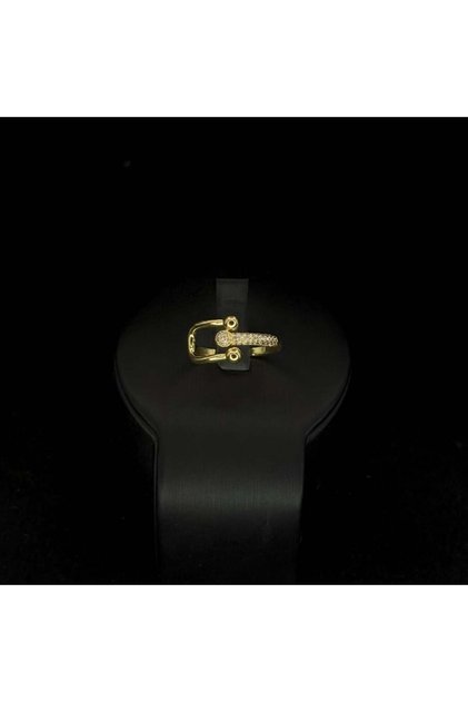 خاتم زركون دقة الماس باصدار خاص لون ذهبي بضمان على اللون S-7565/3Y