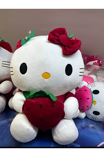 labubu sepeti Hello Kitty kırmızı çilekli 50 CM - Fiyatı, Yorumları
