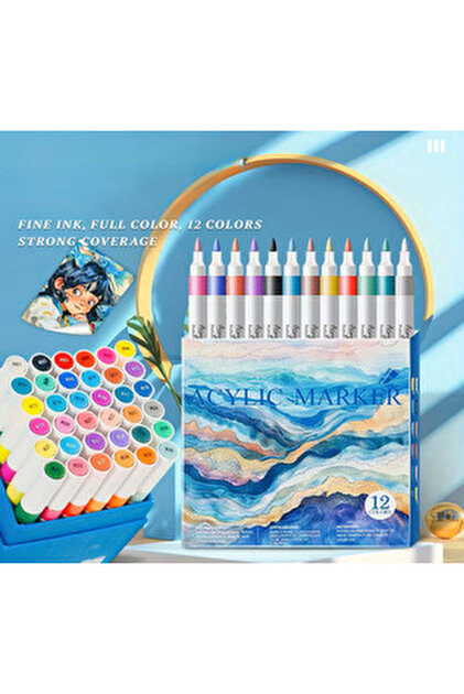Rich Art-X Akrilik Marker DUO 12 Renk (18057) - Fiyatı, Yorumları