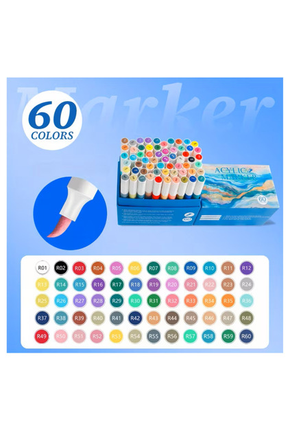Art Walker Akrilik Kalem Seti 60 Renk