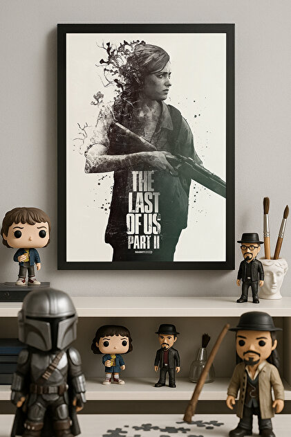 Duvarda The Last of Us Part II Siyah Ahşap Çerçeveli Poster