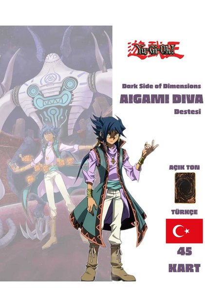 Yu-Gi-Oh! 2016 Türkçe Diva Aigami Destesi 45 Yugioh Kartı
