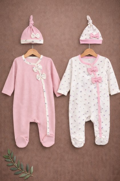 Baby Girl Double Jumpsuit Set