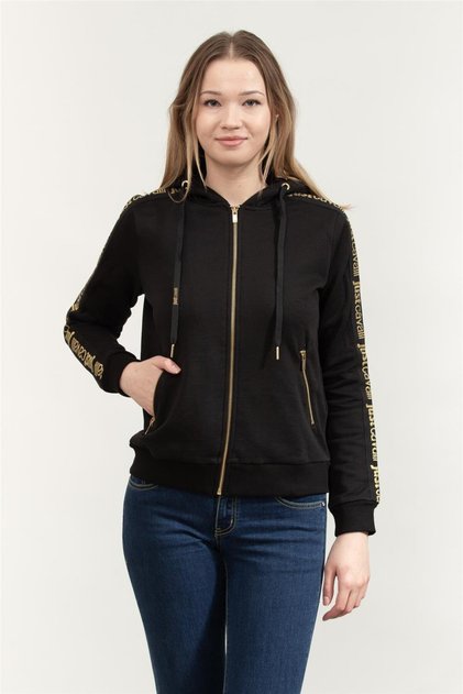 Kadın Fermuarlı Sweatshirt Siyah