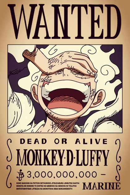 postercraft One Piece Monkey D Luffy Wanted Art Modern Panel Tablo