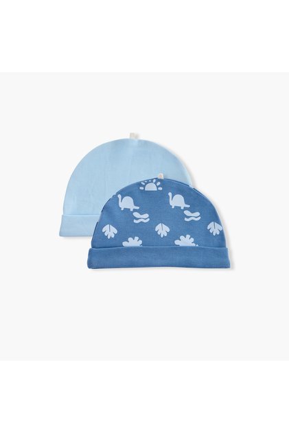 Dino Print Cap - Set of 2