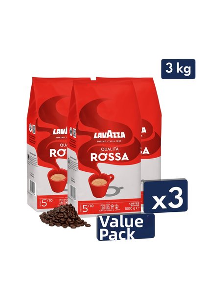 Qualita Rossa Espresso Whole Bean Coffee 1 kg | Advantageous 3-Pack